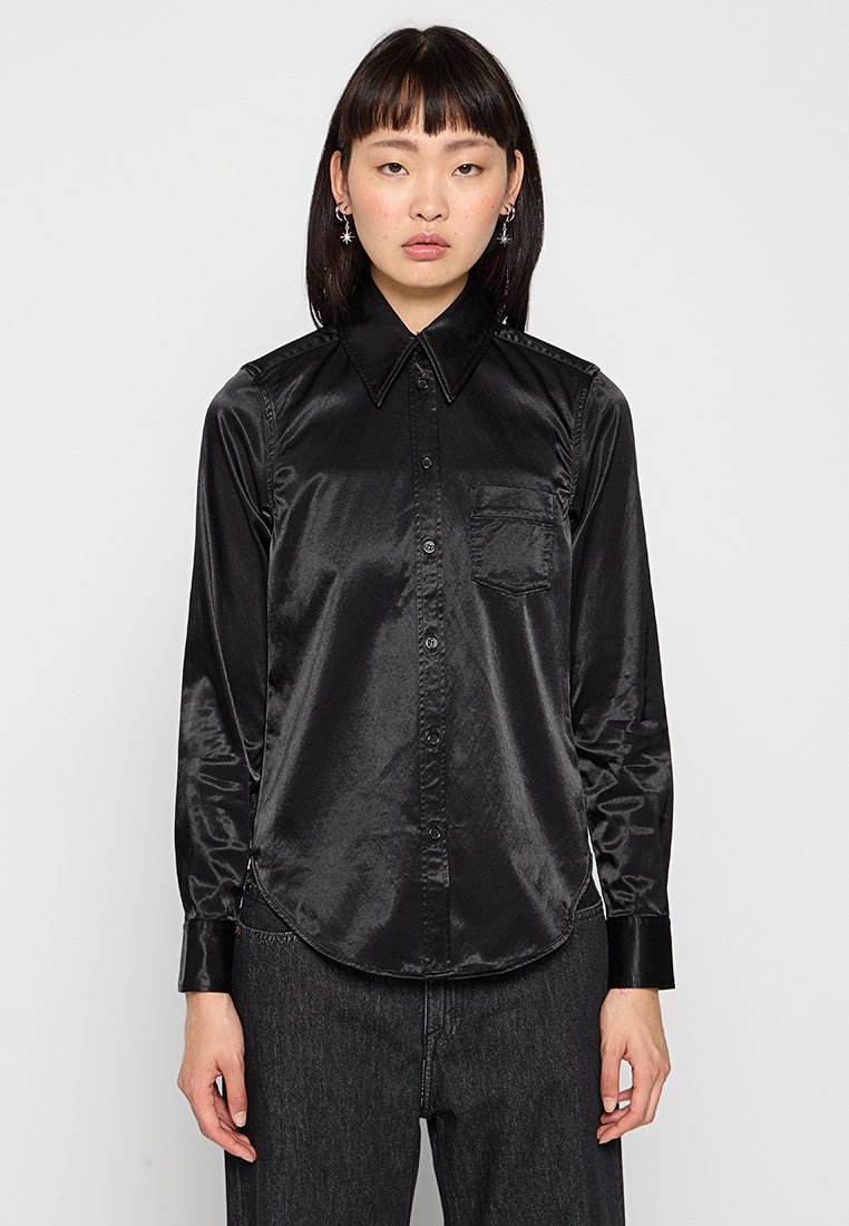Filippa K Overhemdblouse zwart Filippa K Overhemdblouse zwart