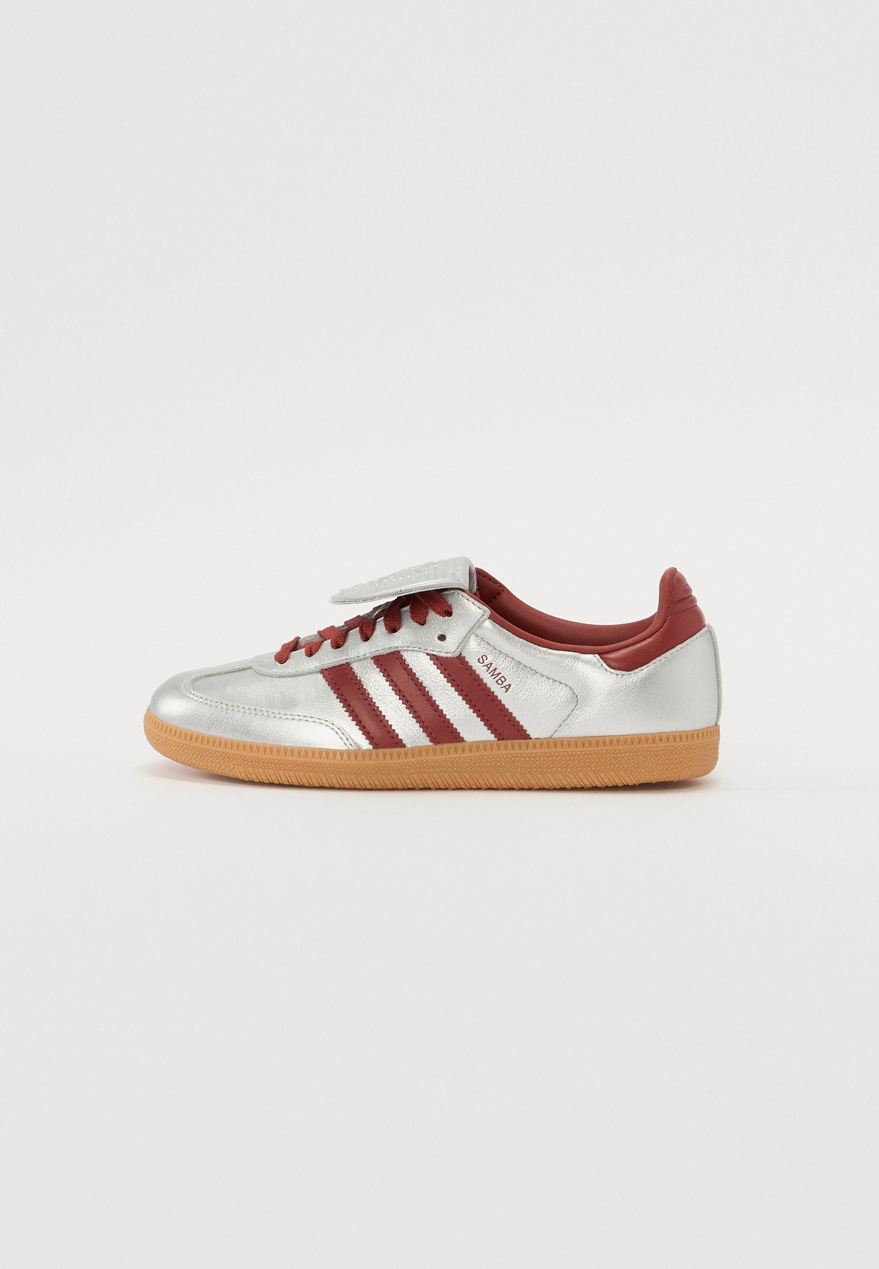 adidas Originals SAMBA LT - Trainers - silver/preloved ruby/gum/silver-coloured  - Zalando.co.uk