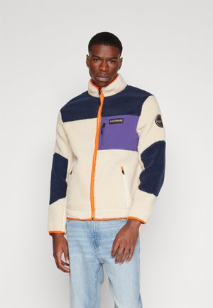 YUPIK - Giacca in pile - orange/dark blue