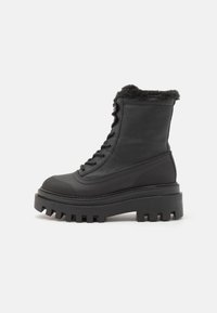 FLATFORM LACE UP PADDED - Lace-up ankle boots - triple black