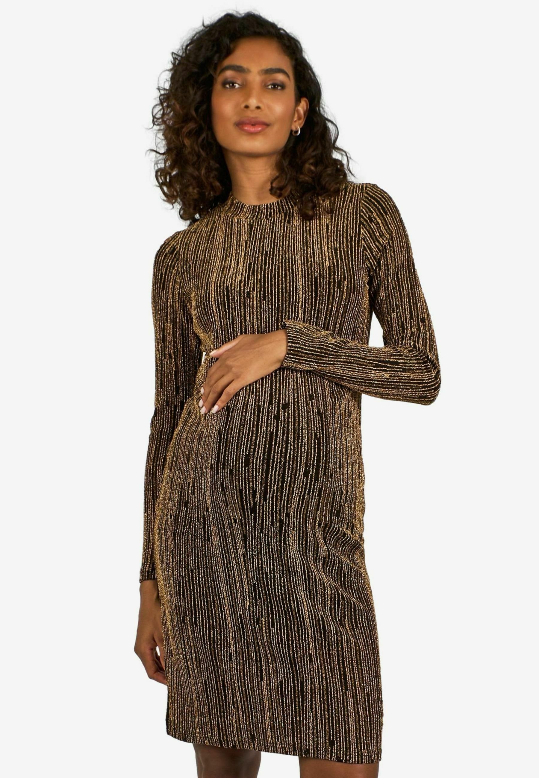 JoJo Maman Bb MATERNITY SPARKLE - Cocktail dress / Party dress - gold/gold-coloured  - Zalando