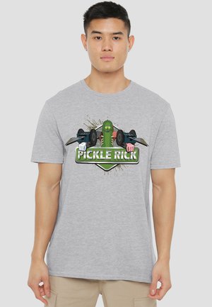 Cotton Soul, RICK AND MORTY PICKLE RICK - Print T-shirt - mottled light grey