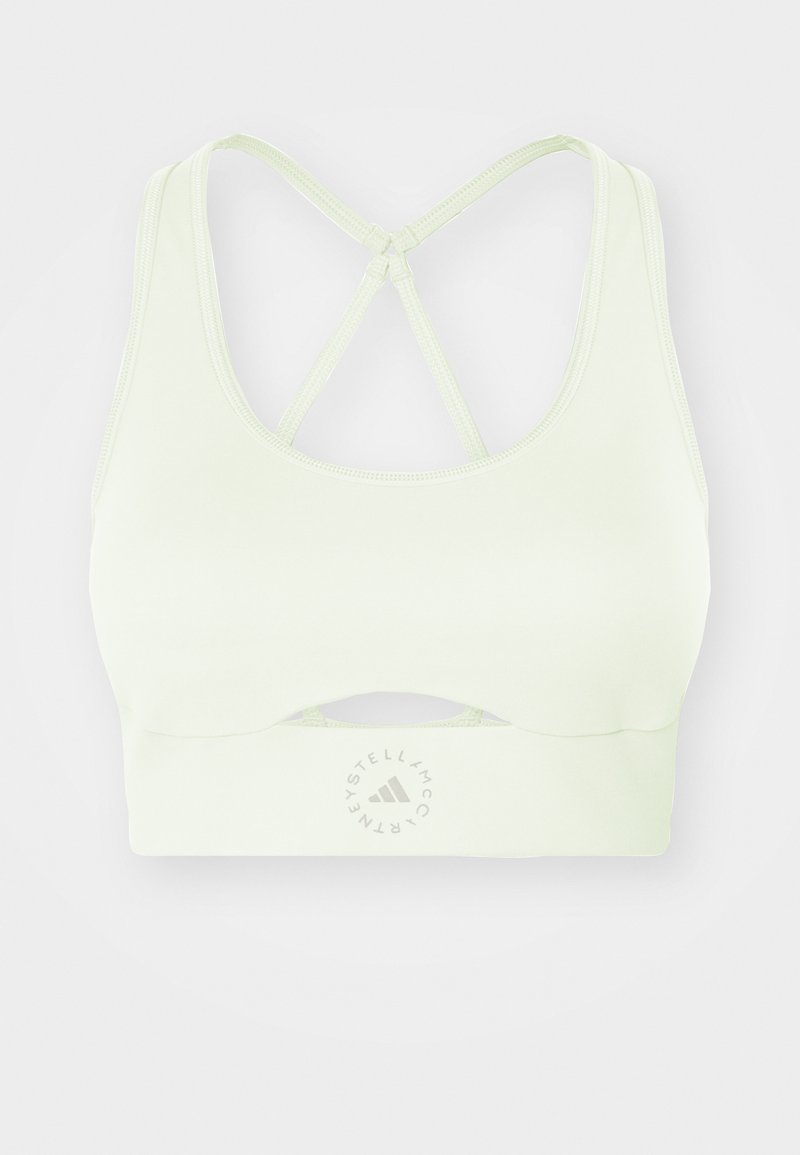 adidas by stella mccartney Sport-bh met medium support neongroen adidas by stella mccartney Sport-bh met medium support neongroen