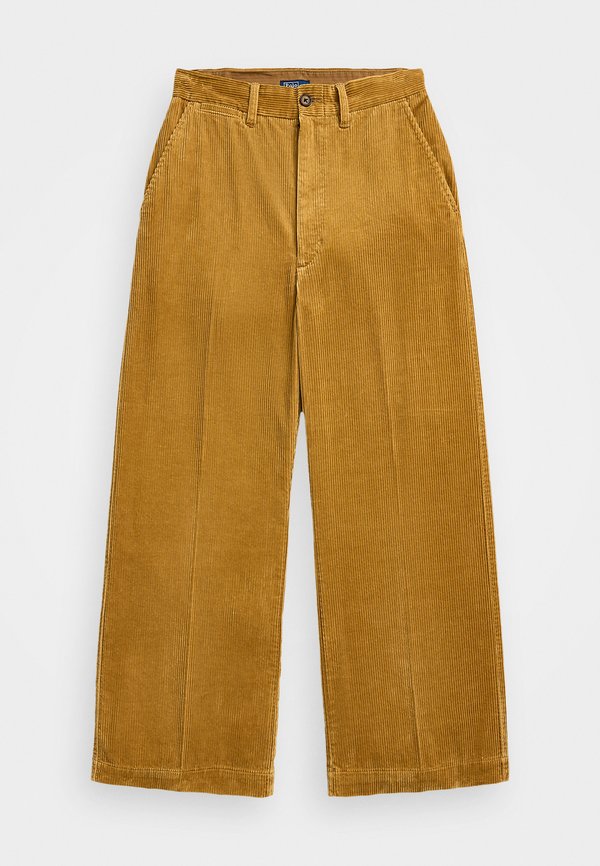 CROPPED FLAT FRONT - Trousers - tan4