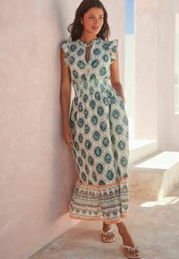 Next TALL - REGULAR FIT - Maxikleid - white blue