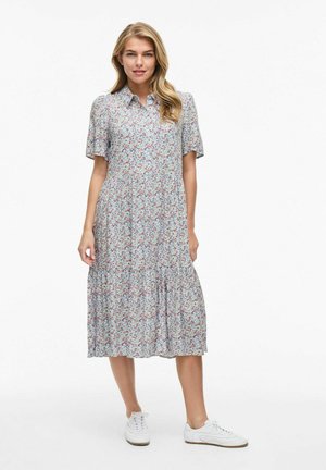 VILA MIDI KURZÄRMELIGES - Robe chemise - kentucky blue
