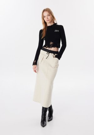 MIDI  - A-lijn rok - ecru