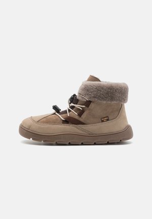ZERU TEX COSY BAREFOOT UNISEX - Fűzős bokacsizmák - taupe