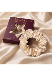 CRYSTALLOVE LE SILQUE YELLOW BEIGE SILK SCRUNCHIE - Accessori capelli - beige