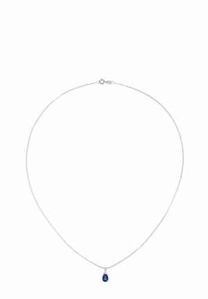 SAPPHIRE AND DIAMOND - Ketting - white gold-coloured