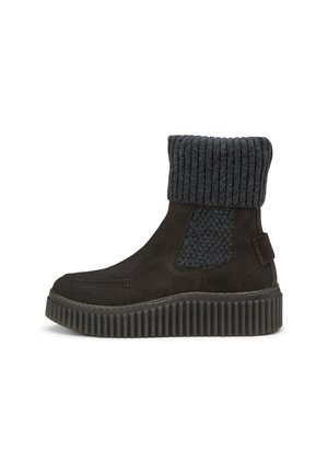 Enkellaarsjes met plateauzool - dark graphite