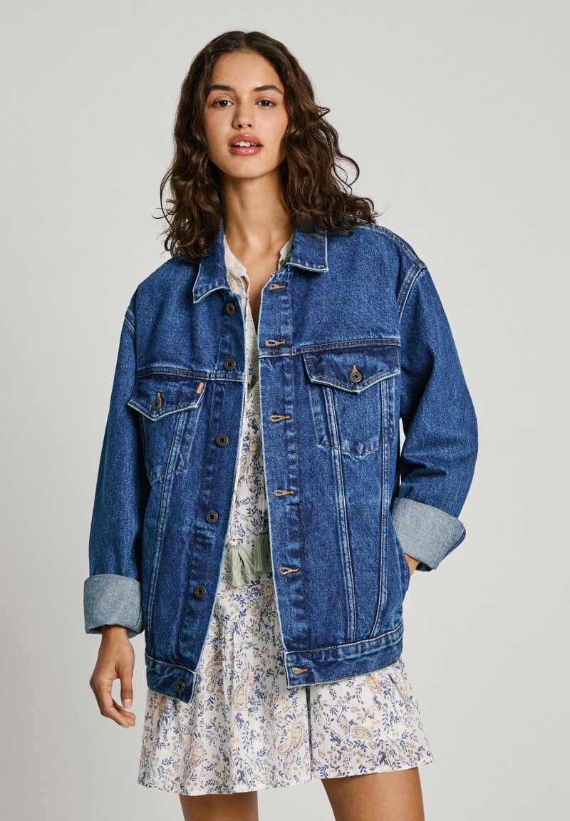 Pepe Jeans BOYFRIEND JACKET Denim jacket dark blue denim Zalando