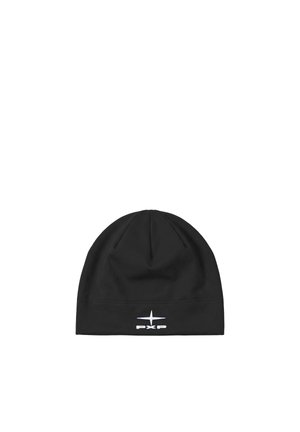 Bonnet noir avec un petit logo étoile blanche et les lettres "PXP" sur le revers avant au centre.