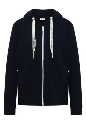 Cecil, SWEATJACKE MIT KAPUZE UND STRUKTUR - Sweat zippé - urban dark blue