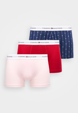 SIGNATURE 3P TRUNK PRINT - Chiloți boxer - heart aop/light pink/med red