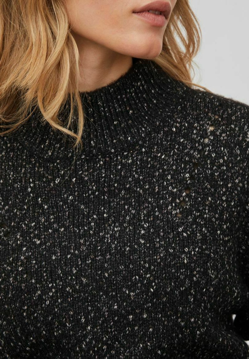 Vila HIGH NECK Jumper, Women's, Size: XL, Black