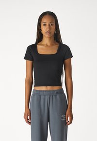 Hollister Co. SEAMLESS DOUBLE SQUARE - Basic póló - casual black