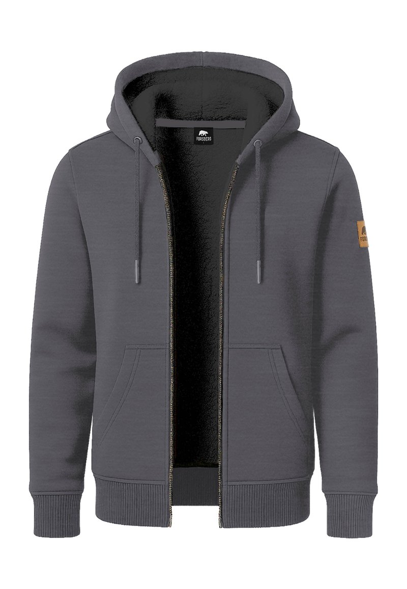 FORSBERG KAPUZEN MIT FUTTER Sweatjacke anthrazit Zalando