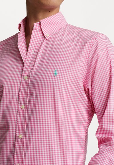 Polo Ralph Lauren CUSTOM FIT GINGHAM STRETCH POPLIN SHIRT - Ing - resort rose/white