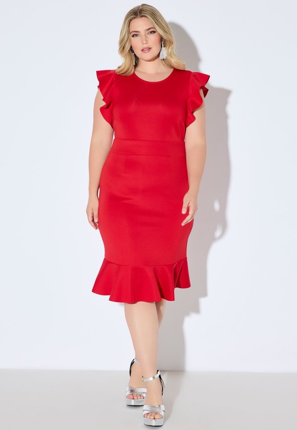 BEQUEME PASSFORM, FLÜGELÄRMEL - Etuikleid - salsa