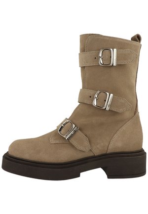 CLIPPER - Bottines à plateau - taupe suede