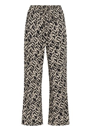 Kaffe Housut - black feather grey lines