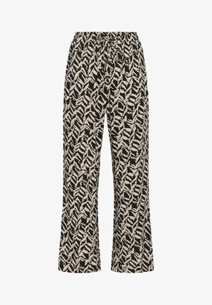 Kaffe Püksid - black feather grey lines