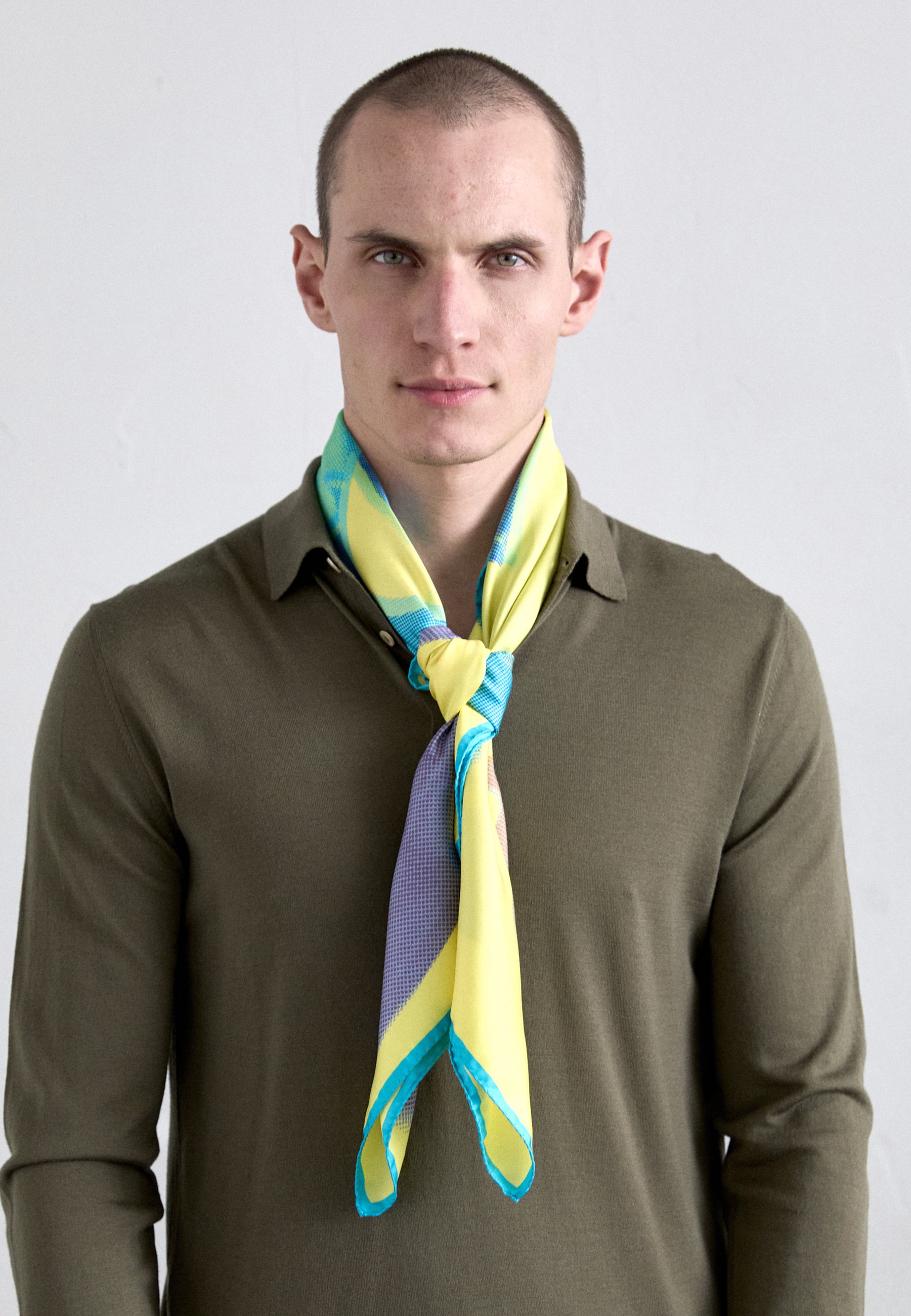 Vivienne Westwood HALFTONE SQUARE UNISEX - Foulard - lemon