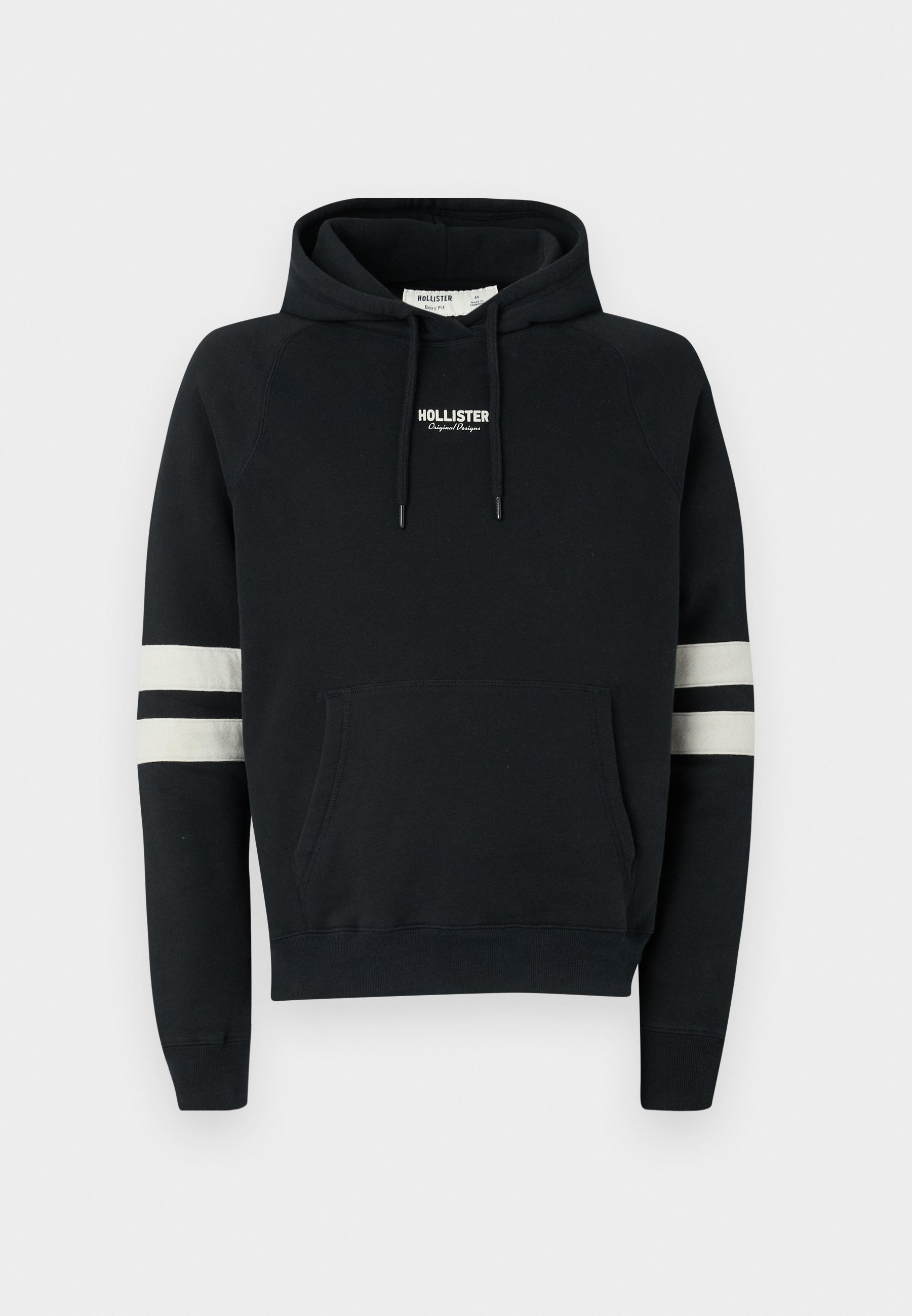 Hollister Co. Boxy Logo Hoodie - Sweatshirt - black beauty/oyster