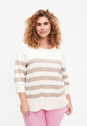 GESTREIFTER  - Pullover - birch simply taupe