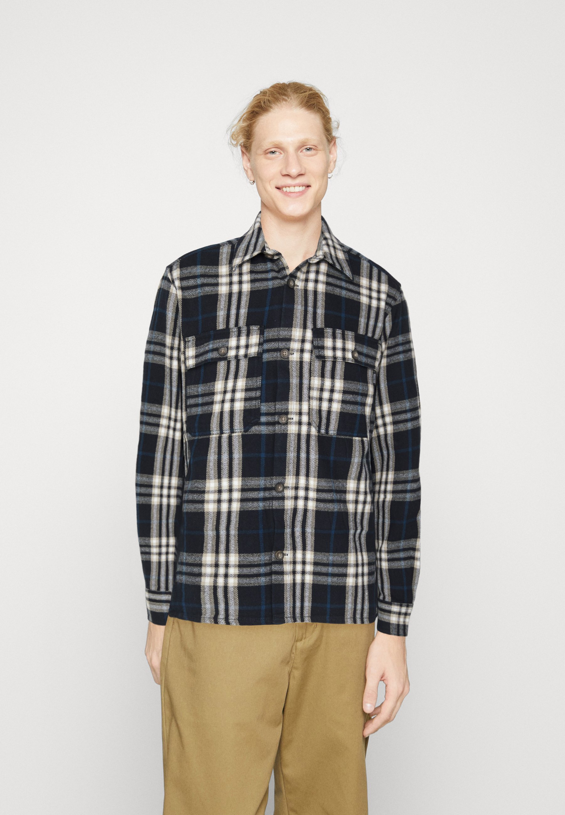 Only & Sons ONSCAIDEN STRIPE - Overhemd - dark navy/donkerblauw