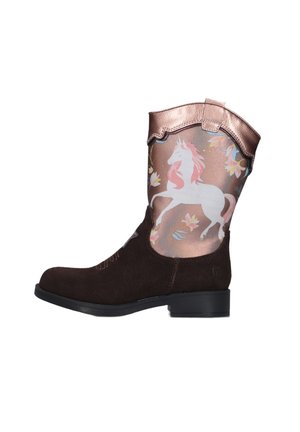 Shoesme, SHOESME MEISJES COWBOYLAARZEN NW26W010. - Cowboy-/Bikerlaarsjes - dark brown unicorn