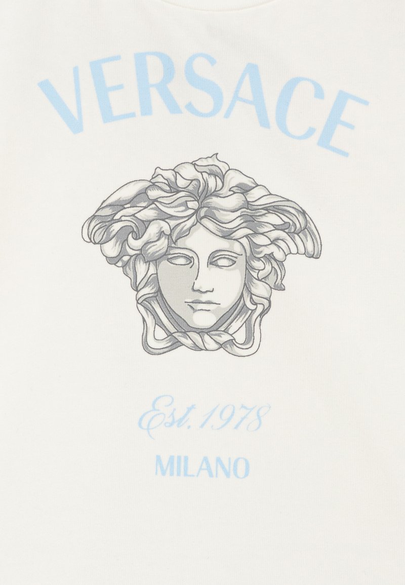 Versace MEDUSA MILANO UNISEX Print T-shirt bianco/azzurro