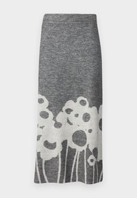PIELI LAMMET - Saia lápis - light grey/off-white