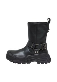 ROAM BIKER HI - Platåstövletter - black