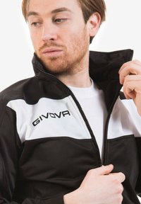 Givova TUTA - Felpa con zip - nero - bianco