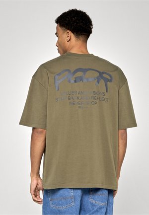 T-Shirt print - washed faded olive