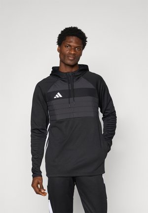 TIRO ESSENTIALS WINTERIZED TOP - Felpa con cappuccio - black/white