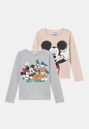 DISNEY MICKEY MOUSE & FRIENDS UNISEX 2 PACK - Langarmshirt - beige/mottled grey