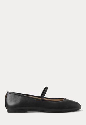 Lauren Ralph Lauren, JAYNA NAPPA LEATHER MARY JANE FLAT - Ballerinasko m/ rem - black