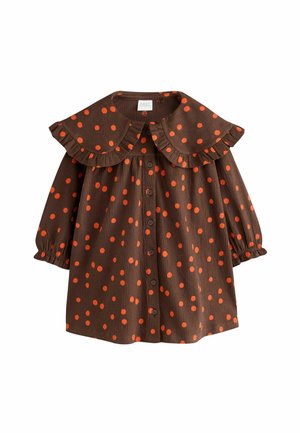 Next, LONG SLEEVE COLLAR DRESS - Shirt dress - brown spot