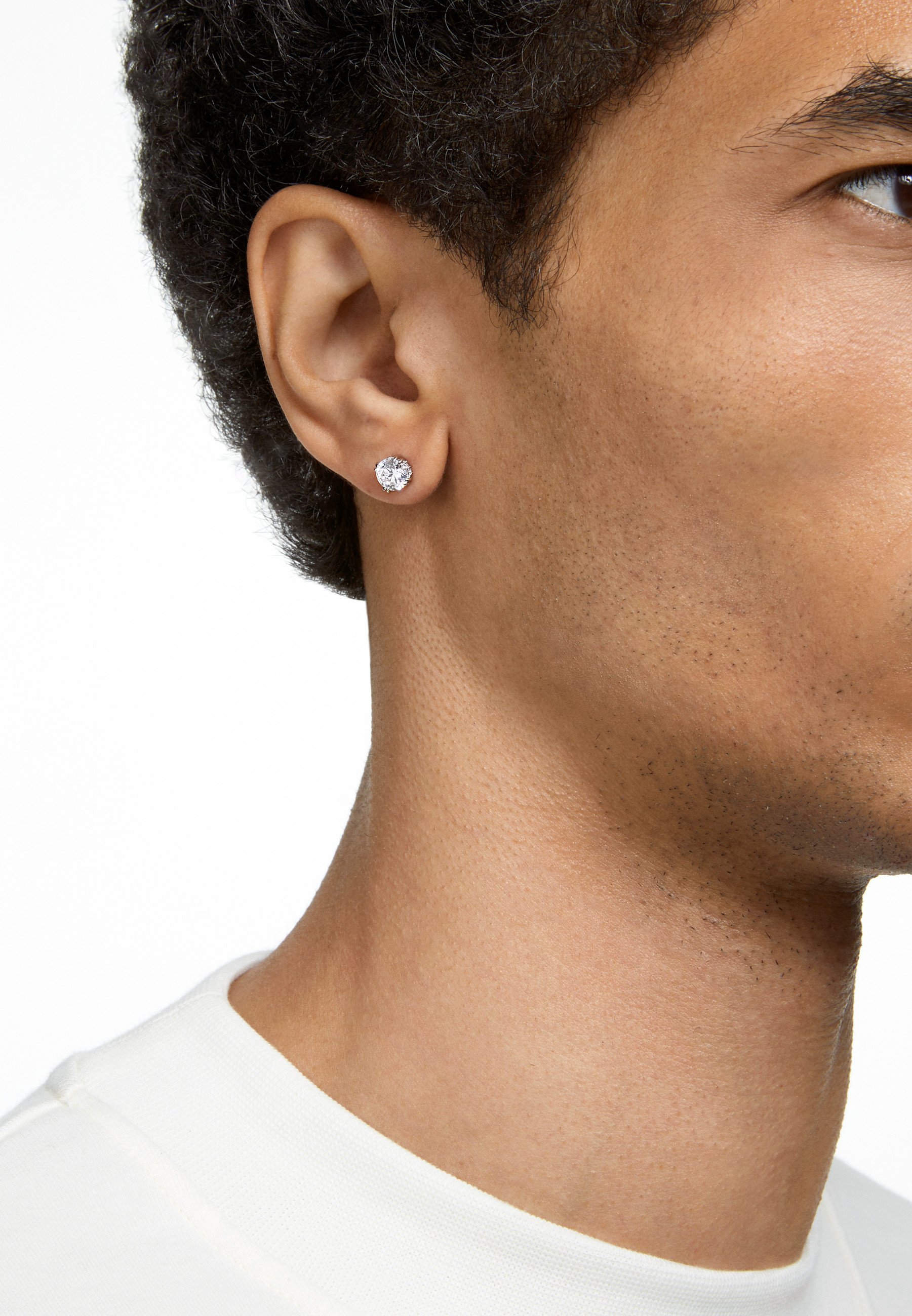 Swarovski STILLA STUD EARRINGS ROUND CUT - Auskarai - silver