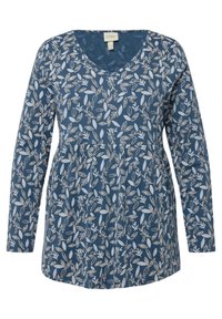 Ulla Popken BRODERIE ANGLAISE DETAIL SET - Conjunto De Pijama - Earth