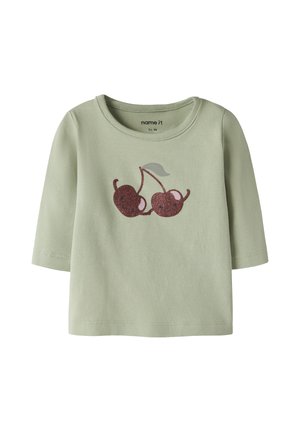 Name it, NBFVUBIE LS TOP BOX - Camiseta de manga larga - swamp