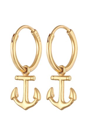ANCHOR MARITIM HOOPS - Oorbellen - gold-coloured