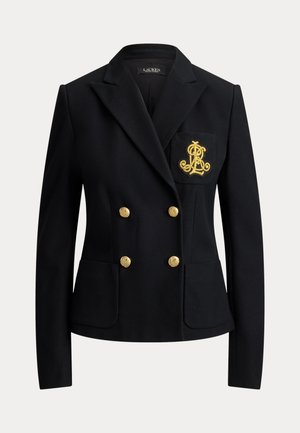 Lauren Ralph Lauren, DOUBLE BREASTED STRETCH PIQUÉ BLAZER - Σακάκι - black