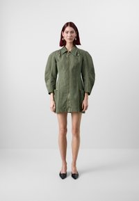 GAP GAP X CULT GAIA DOUBLE ZIP MINI DRESS - Obleka iz džinsa - olive night