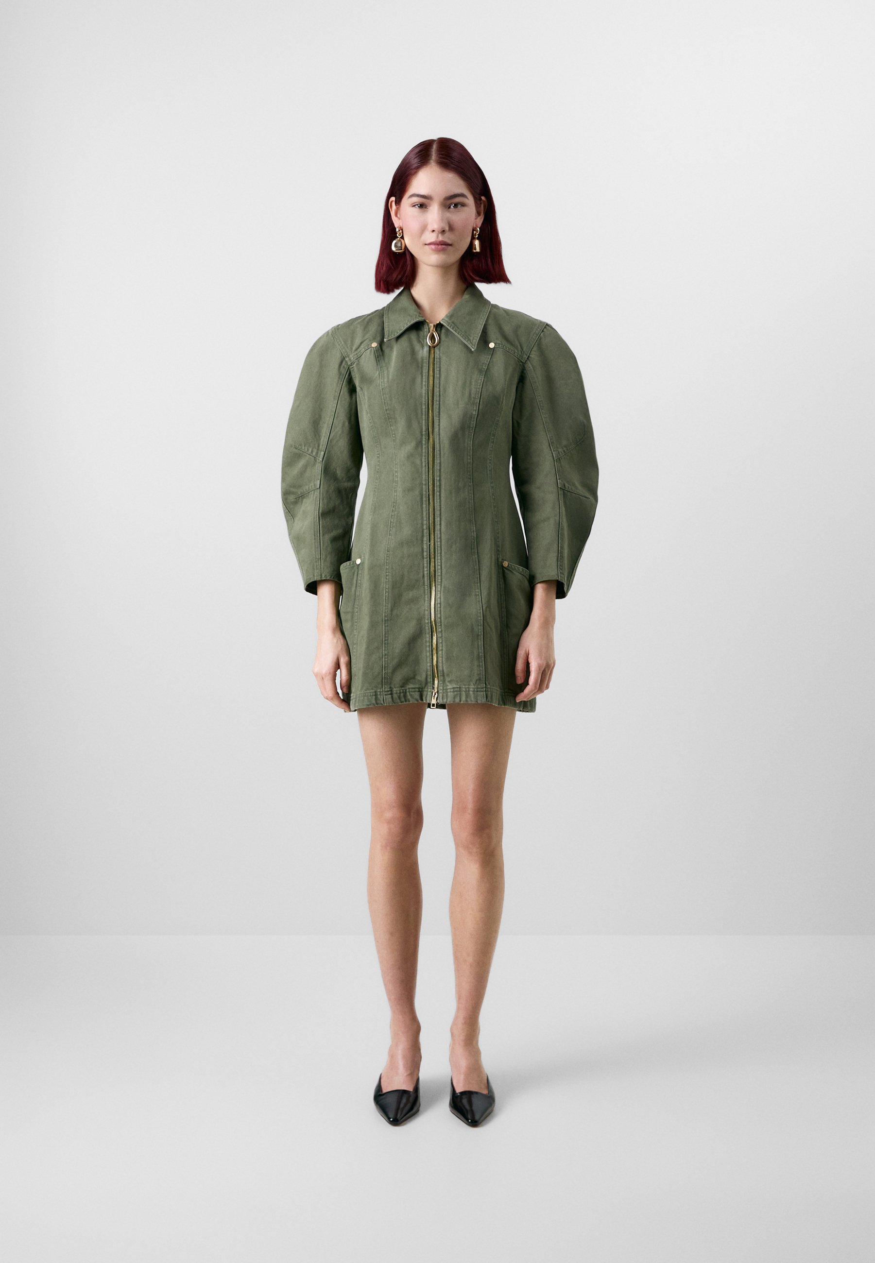 high low green dress Cult Gaia Issey Bead-embellished Mini Dress – Petite Chérie main image 0