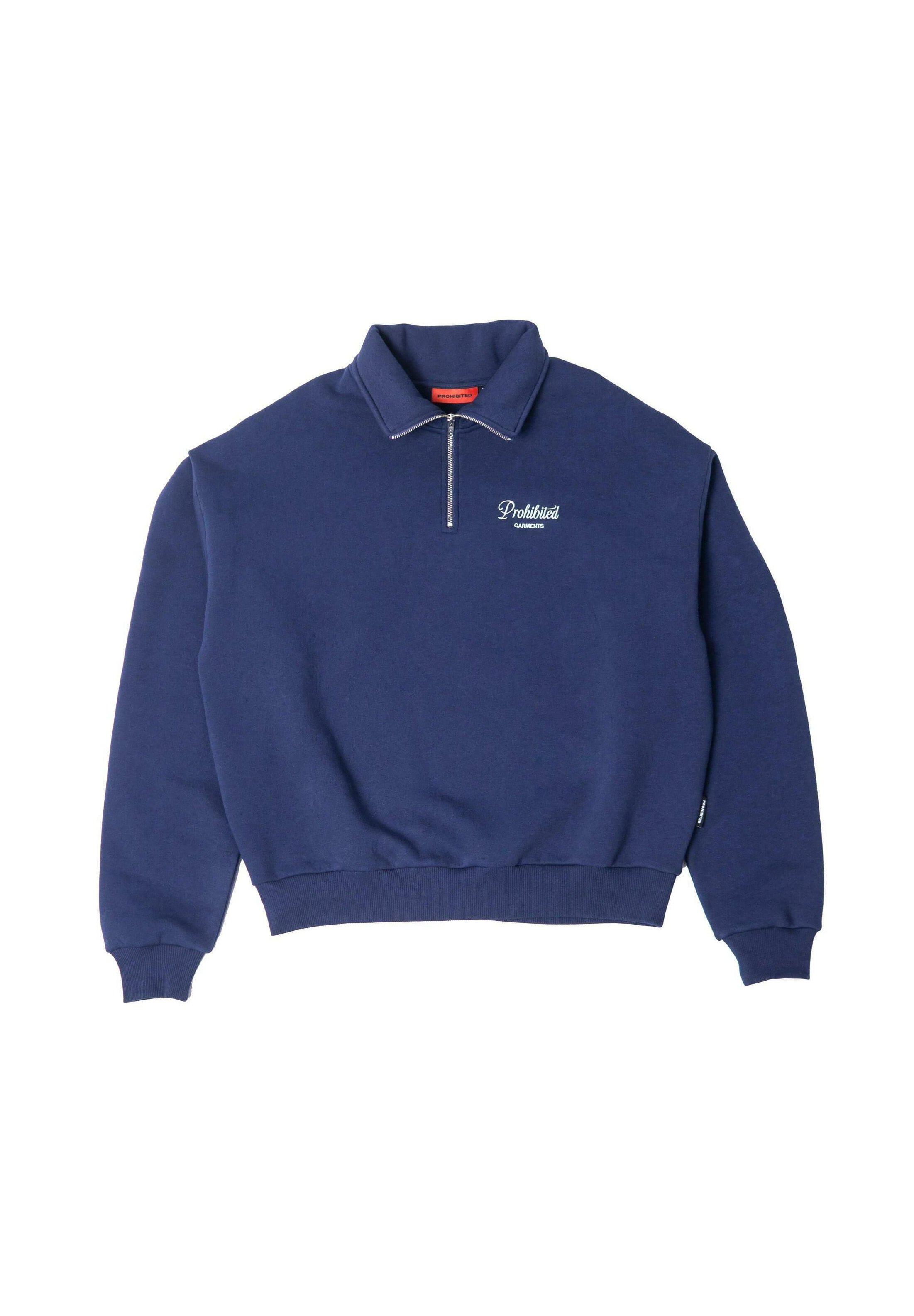 SKIP☆彡 PROHIBITED GARMENT HALF-ZIP - Sudadera con cremallera - navy/azul