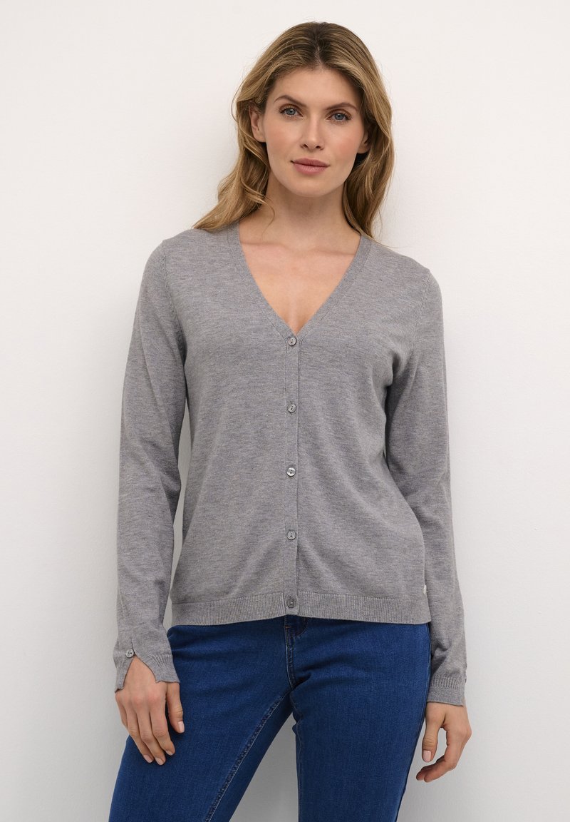 Cream DELA - Adīta jaka - light grey melange